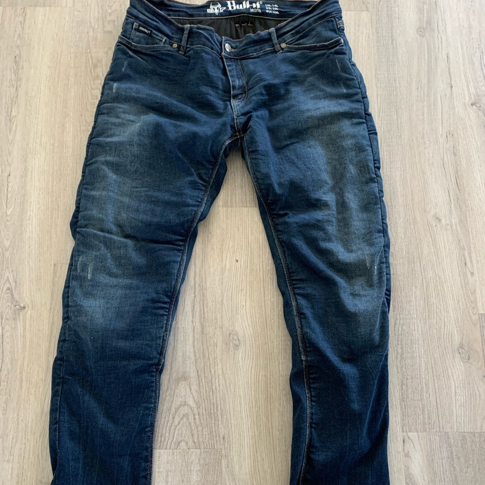 Bull-it motorcycle jeans size 10L US or 14L UK.